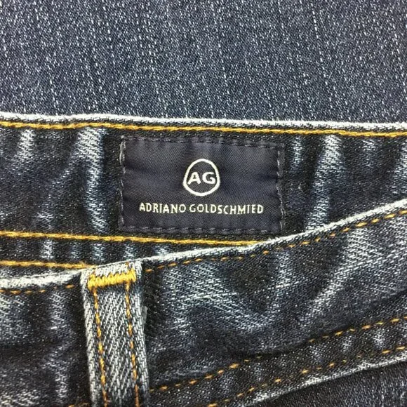 AG Adriano Goldschmied Graduate Tailored Leg Jeans Mens 31x34 Dark Wash